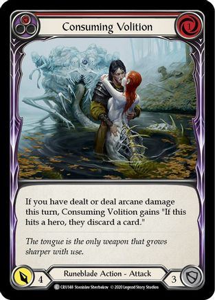 Consuming Volition (Red) [CRU148] (Crucible of War)  1st Edition Rainbow Foil-1