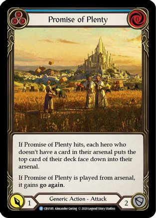 Promise of Plenty (Blue) [CRU185] (Crucible of War)  1st Edition Normal-1