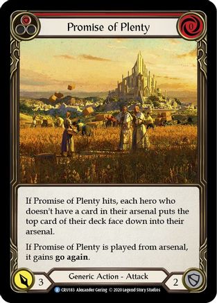 Promise of Plenty (Red) [U-CRU183] (Crucible of War Unlimited)  Unlimited Rainbow Foil-1