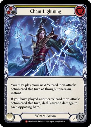 Chain Lightning [CRU162] (Crucible of War)  1st Edition Rainbow Foil-1