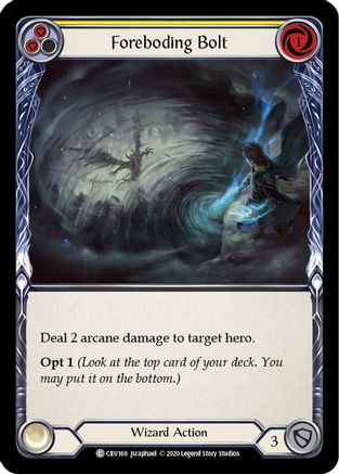Foreboding Bolt (Yellow) [U-CRU169] (Crucible of War Unlimited)  Unlimited Rainbow Foil-1