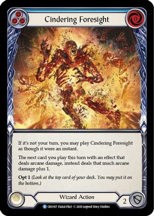 Cindering Foresight (Blue) [U-CRU167] (Crucible of War Unlimited)  Unlimited Normal-1