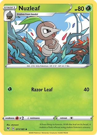 Nuzleaf (011/185) [Sword & Shield: Vivid Voltage]-1