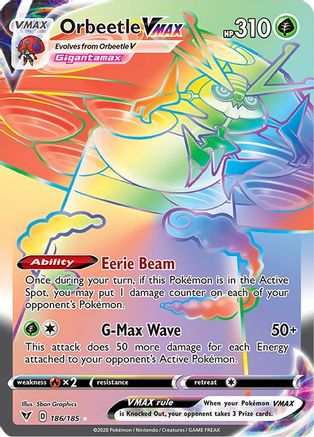 Orbeetle VMAX (186/185) [Sword & Shield: Vivid Voltage]-1