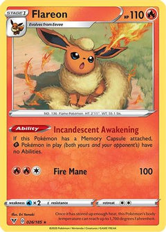 Flareon (026/185) [Sword & Shield: Vivid Voltage]-1