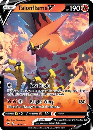 Talonflame V (029/185) [Sword & Shield: Vivid Voltage]-1