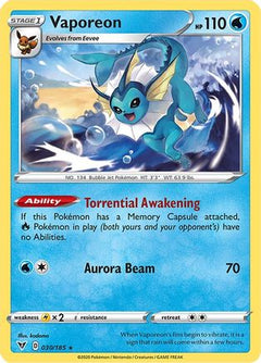 Vaporeon (030/185) [Sword & Shield: Vivid Voltage]-1