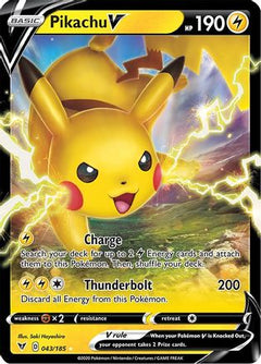 Pikachu V (043/185) [Sword & Shield: Vivid Voltage]-1