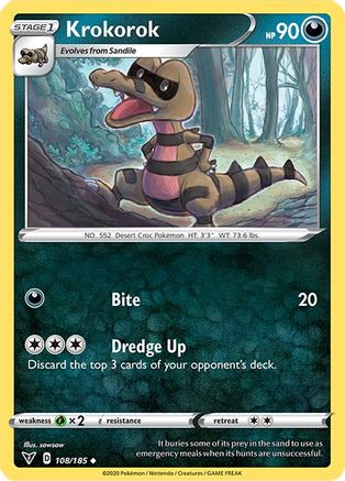 Krokorok (108/185) [Sword & Shield: Vivid Voltage]-1