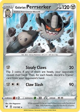 Galarian Perrserker (113/185) [Sword & Shield: Vivid Voltage]-1