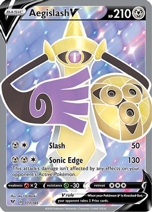 Aegislash V (177/185) [Sword & Shield: Vivid Voltage]-1