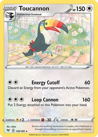 Toucannon (145/185) [Sword & Shield: Vivid Voltage]-1