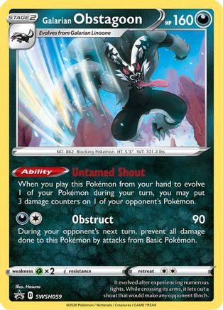 Galarian Obstagoon (SWSH059) [Sword & Shield: Black Star Promos]-1