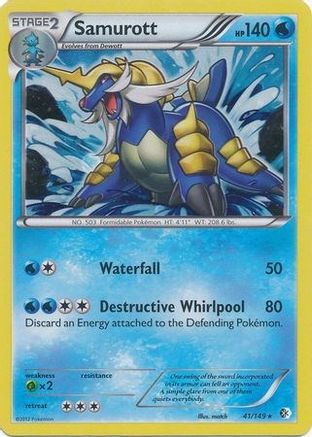 Samurott (41/149) (Cosmos Holo) (Blister Exclusive) [Black & White: Boundaries Crossed]-1