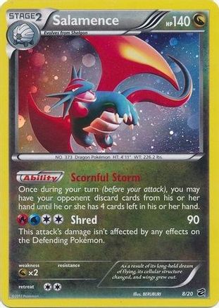 Salamence (8/20) (Cosmos Holo) (Blister Exclusive) [Black & White: Dragon Vault]-1