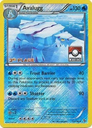 Avalugg (31/106) (League Promo 3rd Place) [XY: Flashfire]-1