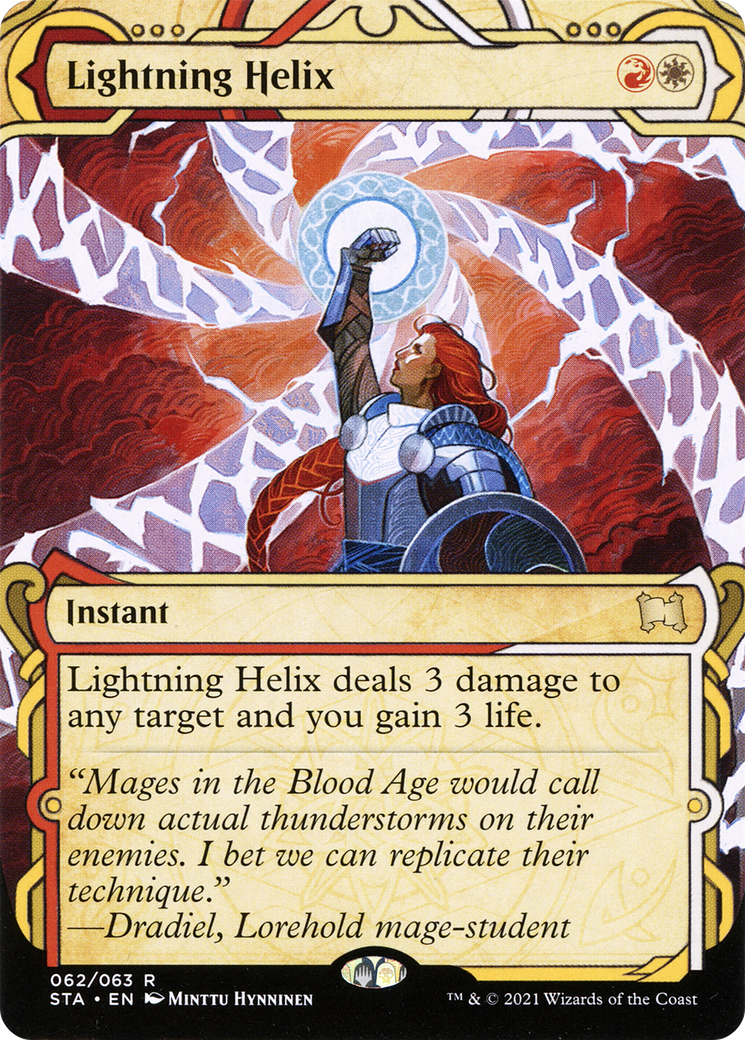 Lightning Helix (STA-062) - Strixhaven Mystical Archive: (Showcase) (Borderless) Etched Foil-1