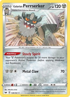 Galarian Perrserker (128/202) (Theme Deck Exclusive) [Sword & Shield: Base Set]-1