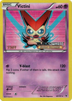 Victini (43/101) (Staff Prerelease Promo) [Black & White: Black Star Promos]-1