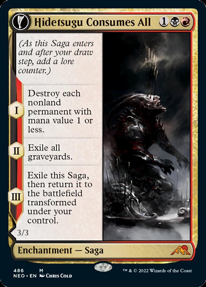 Hidetsugu Consumes All // Vessel of the All-Consuming (Extended Art) [Kamigawa: Neon Dynasty]-1