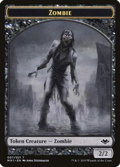 Zombie // Golem Double-Sided Token (MH1-7 // 18) - Modern Horizons-1