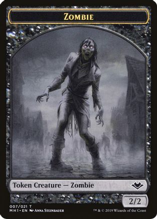 Zombie // Golem Double-Sided Token (MH1-7 // 18) - Modern Horizons-1