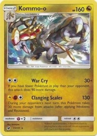 Kommo-o (77/111) (Cracked Ice Holo) (Theme Deck Exclusive) [Sun & Moon: Crimson Invasion]-1