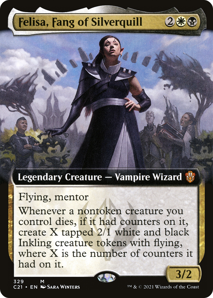 Felisa, Fang of Silverquill (Extended Art) [Commander 2021]-1