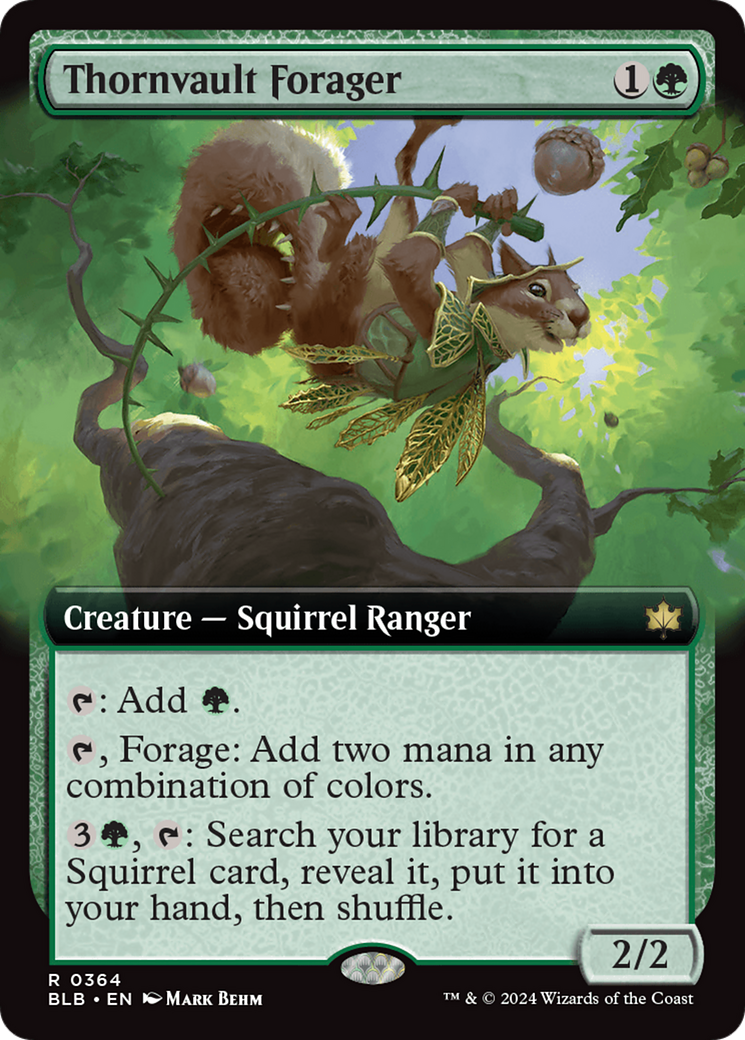 Thornvault Forager (Extended Art) [Bloomburrow]-1