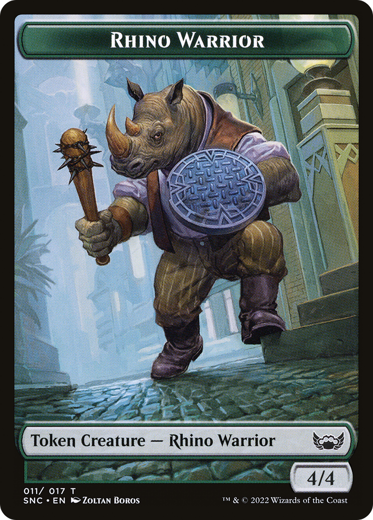 Rhino Warrior (TSNC-011) - Streets of New Capenna Tokens Foil-1