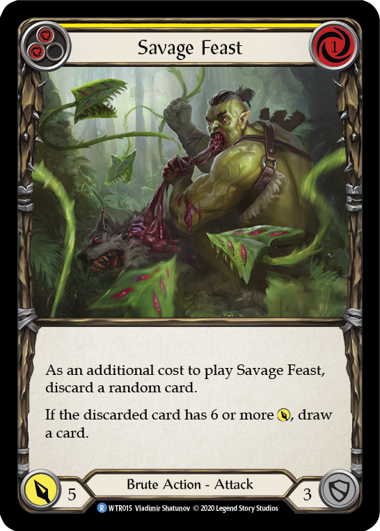 Savage Feast (Yellow) [U-WTR015] (Welcome to Rathe Unlimited)  Unlimited Rainbow Foil-2
