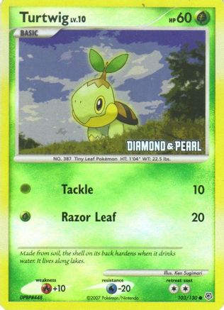 Turtwig (103/130) [Burger King Promos: 2008 Collection]-1