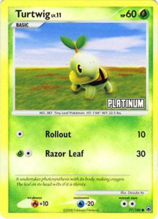 Turtwig LV.11 (77/100) (Platinum) [Burger King Promos: 2008 Collection]-1