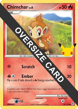 Chimchar (76/130) (Jumbo Card) [First Partner Pack]-1