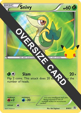 Snivy (BW01) (Jumbo Card) [First Partner Pack]-1