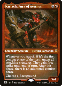 Karlach, Fury of Avernus (CLB-507) - Commander Legends: Battle for Baldur's Gate Etched Foil-1