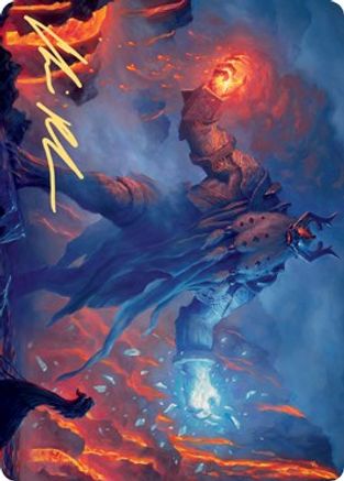 Aegar, the Freezing Flame (Gold-Stamped Signature) [Kaldheim Art Series]