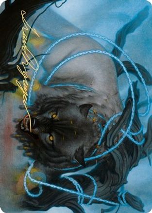 Bind the Monster Art Card (Gold-Stamped Signature) [Kaldheim Art Series]-1