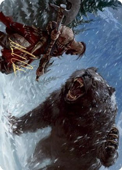 Blizzard Brawl Art Card (Gold-Stamped Signature) [Kaldheim Art Series]-1