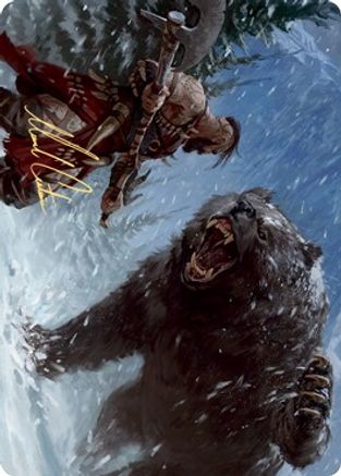 Blizzard Brawl Art Card (Gold-Stamped Signature) [Kaldheim Art Series]-1