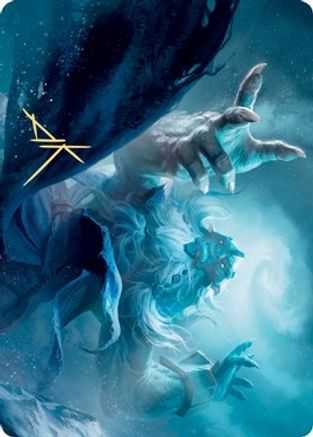 Cyclone Summoner Art Card (Gold-Stamped Signature) [Kaldheim Art Series]-1