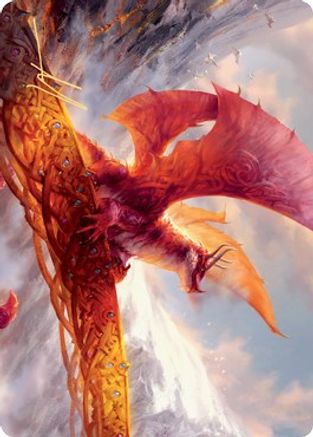Goldspan Dragon Art Card (Gold-Stamped Signature) [Kaldheim Art Series]-1