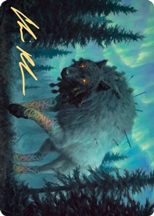 Sarulf, Realm Eater Art Card (Gold-Stamped Signature) [Kaldheim Art Series]-1