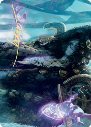 Valki, God of Lies Art Card (Gold-Stamped Signature) (ASKHM-028) - Art Series: Kaldheim-1