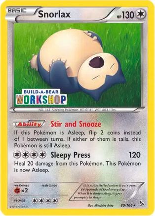 Snorlax (80/106) (Build-a-Bear Workshop Exclusive) [XY: Flashfire]-1