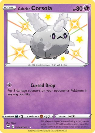 Galarian Corsola (SV049/SV122) [Sword & Shield: Shining Fates]-1