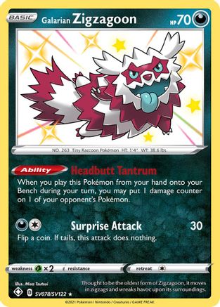 Galarian Zigzagoon (SV078/SV122) [Sword & Shield: Shining Fates]-1