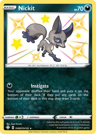 Nickit (SV081/SV122) [Sword & Shield: Shining Fates]-1
