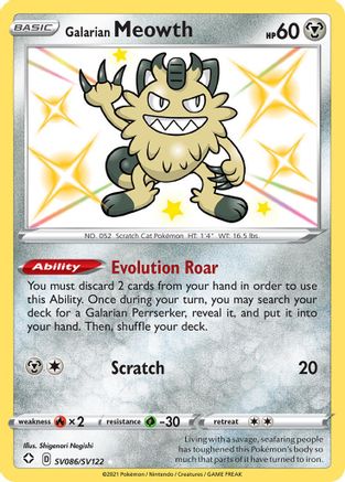 Galarian Meowth (SV086/SV122) [Sword & Shield: Shining Fates]-1