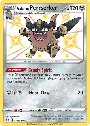 Galarian Perrserker (SV087/SV122) [Sword & Shield: Shining Fates]-1